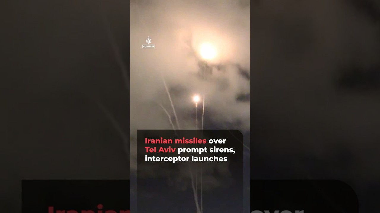 Iranian missiles over Tel Aviv prompt sirens, interceptor launches | AJ shorts