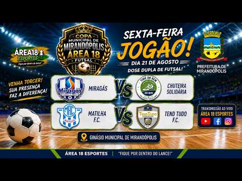 SÉTIMO DIA DA COPA MUNICIPAL DE MIRANDÓPOLIS ÁREA 18 FUTSAL