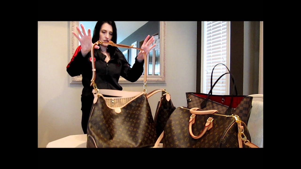 Louis Vuitton Size Comparison Speedy Totally Delightful Neverful Noe - YouTube