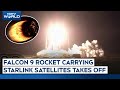 Falcon Rocket Launch | Falcon 9 Rocket Carrying 28 Starlink Satellites Takes Off From Cape Canaveral