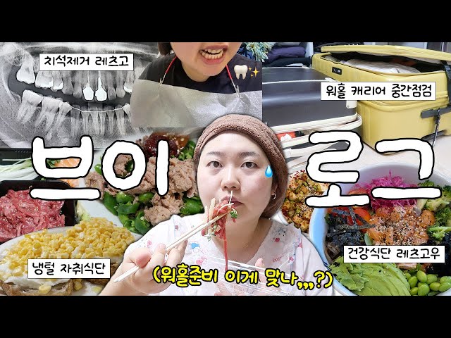 🙋‍♀️ : 워홀 준비는 잘 되어가나요? 🧐 : 네니요. 얼렁뚱땅 굴러가는 요즘 일상.zip 치과 스케일링🦷 • 우당탕탕 워홀 짐 싸기 • 30대 건강밥상 • 냉털 자취식단🍚
