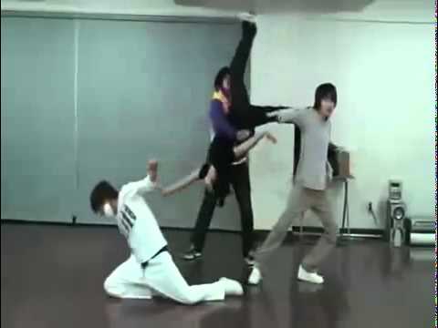 SUPER JUNIOR Sungmin, Eunhyuk, Leeteuk, Shindong Dance Battle Practice