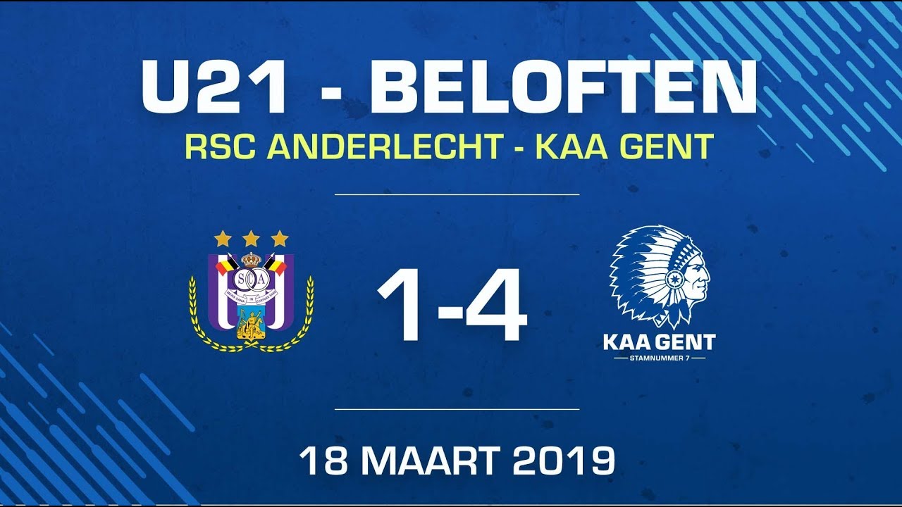 U21: RSC Anderlecht - KAA Gent 1-4