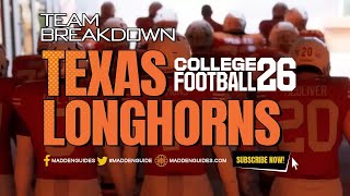 Texas Longhorns: Authoritative College Football 26 Game Team Preview & Analysis