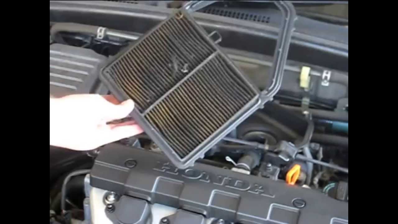 Honda Civic 2001 air filter change YouTube