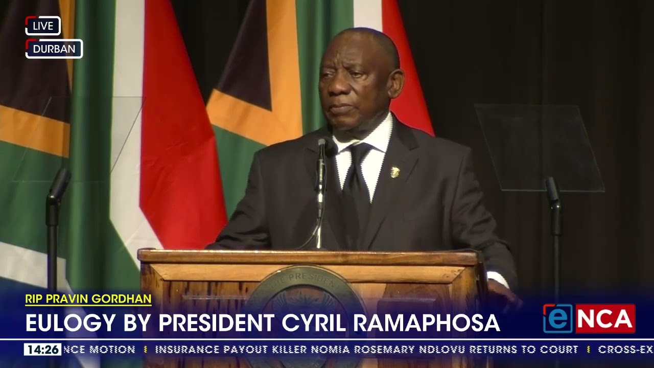 Ramaphosa commends Gordhan role during country's transition to democracy