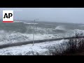 Watch slow-moving noreaster bring massive waves to Massachusetts coastline