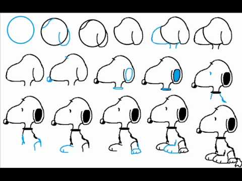 How To Draw Snoopy From Charlie Brown Easy Simple Step By