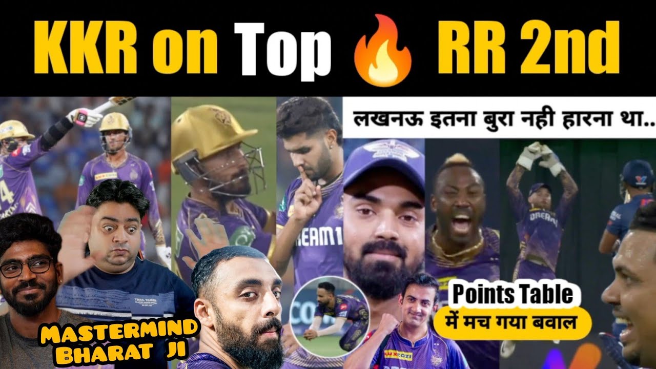 KKR Table Topper 💪 Sunil Narine The Match Winner | Ramandeep superb batting | Points Table 2024