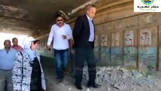 مباشر القليوبية :- بالفيديو .. محافظ القليوبية في موقع هبوط كوبري ...