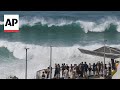 Huge waves cause damage at Sydneys iconic Bondi Beach