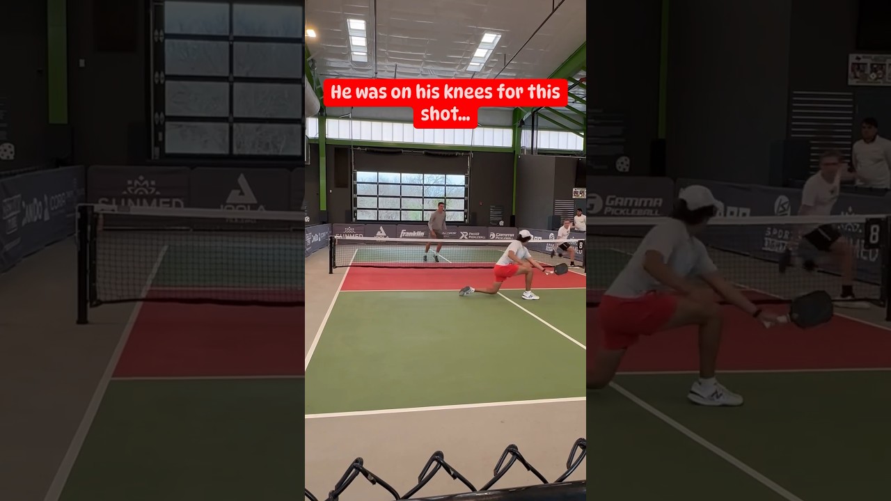 If you’re not getting on your knees to defend a shot are you really even trying? 😂 #pickleball