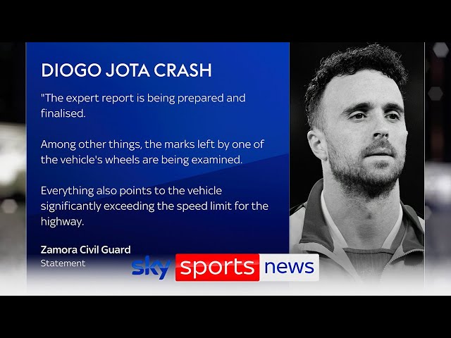 Spanish police say "all the evidence so far indicates" Diogo Jota was the driver of the car