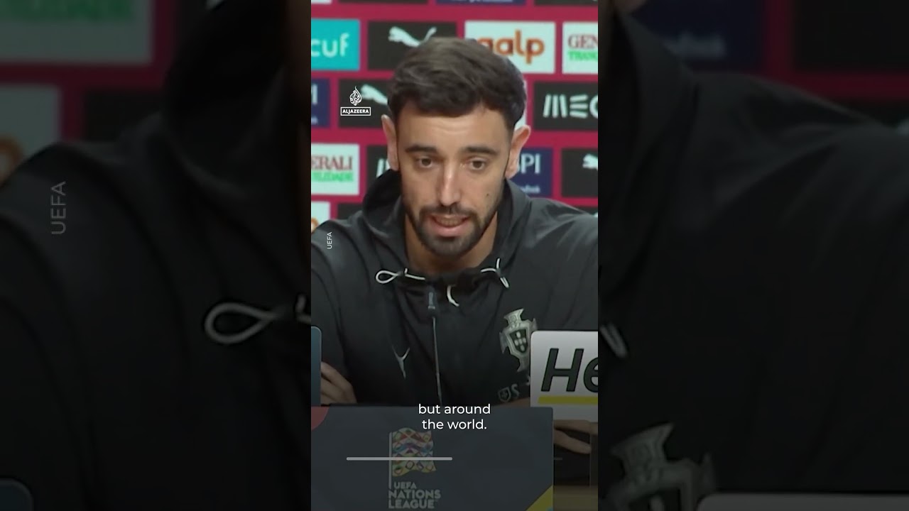 Fernandes denies Portugal rift, hails Ronaldo after walk out | AJ #shorts