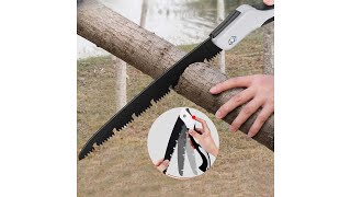 Pratinjau video produk KNIFEZER Gergaji Lipat Portabel Folding Wood Hand Saw 300 mm - LA146