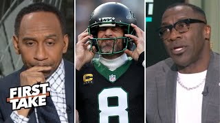 FIRST TAKE | "Aaron Rodgers' career is up in smoke" - Stephen A. Smith RIPS Jets lose to Seahawks