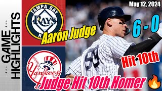 Yankees vs Rays [TODAY] Highlights May 12, 2024 | Judge Hit 10th Homerun Of Season 🔥🚀
