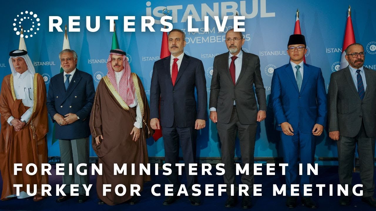 LIVE: Foreign ministers press conference in Turkey after Gaza ceasefire meeting
