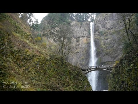 Breathtaking Multnomah Falls in VR 3D SBS 4K Ultra HD Google Cardboard