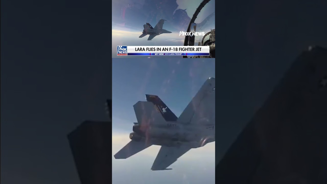 WATCH: Lara Trump takes to the skies in an F-18 fighter jet #foxnews #news #shorts