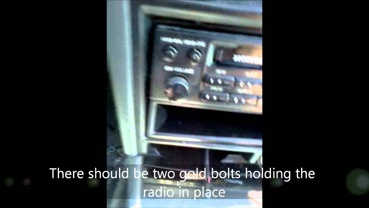 How to remove stereo from 93 honda accord #5