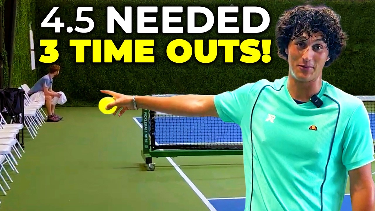 Pickleball Pro's WEAK HAND Vs 4.5 Player