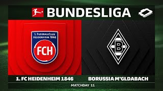 1. FC Heidenheim 1846 vs. Borussia Mönchengladbach | Matchday 11 — Bundesliga 2025/26