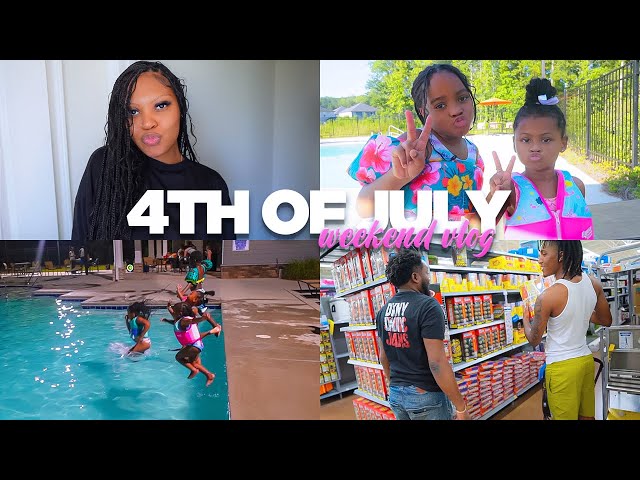 WEEKEND VLOG: pool day, fireworks , family time + Baby Kaisen’s First 4th of July