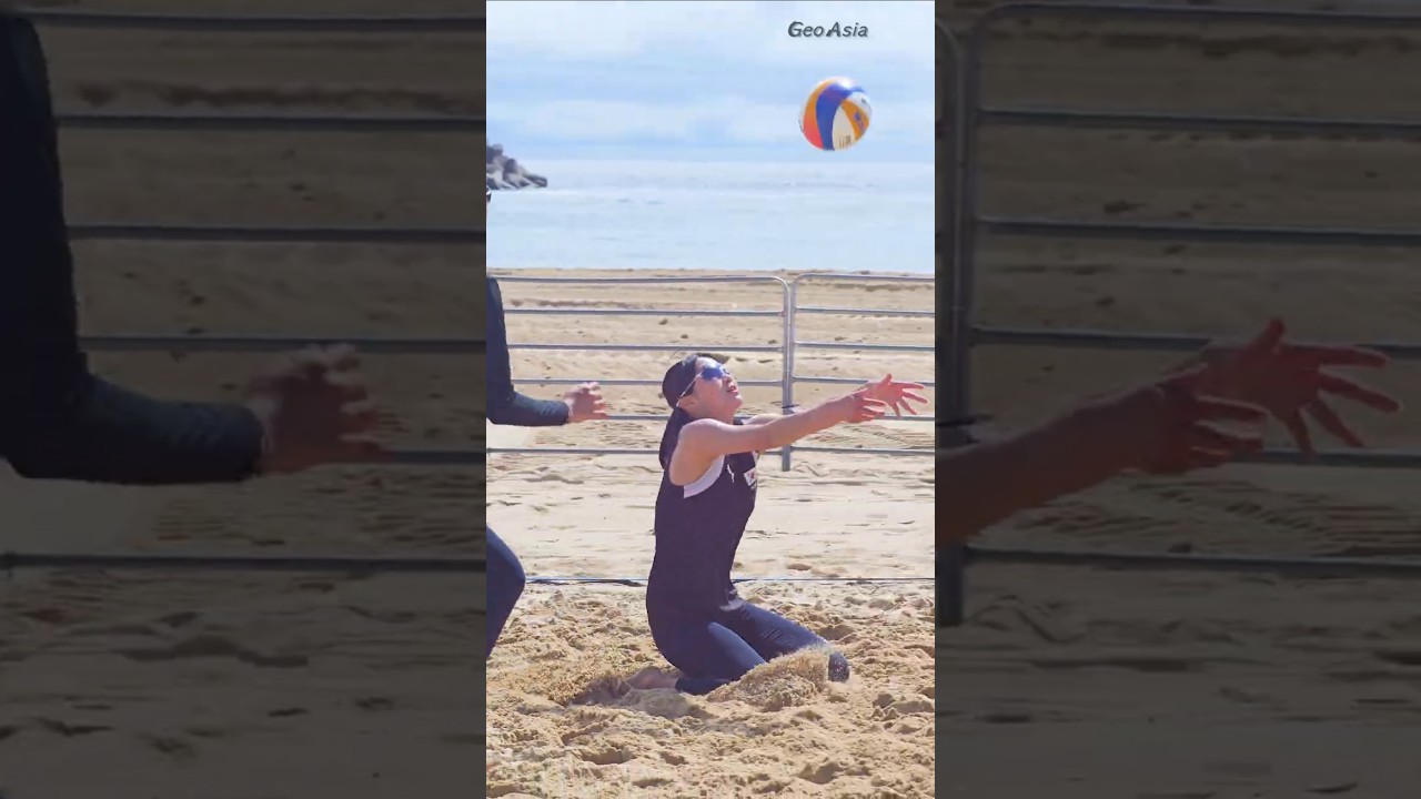 지쳐도 계속되는 연습! 김정아 #beachvolleyball #김정아 #여자비치발리볼 #국가대표 #shorts
