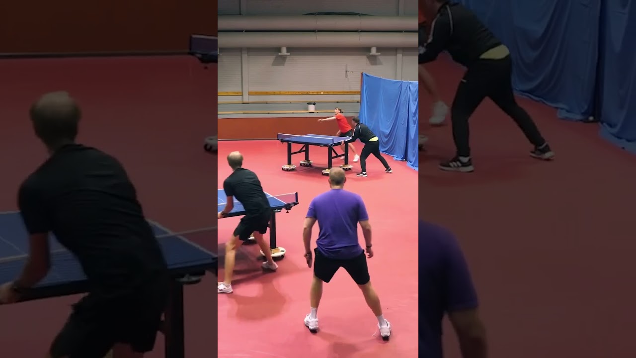 Can we cut a pickleball court in half and do this? 🎥: @Pongfinity #shorts #pickleball