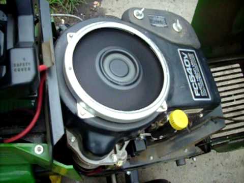 JOHN DEERE FC540V 17 HP 185 HYDRO START UP - YouTube wiring diagram for lawn tractor 