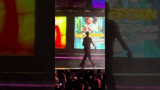 Generous Chris Brown gifts his shirt to a lucky fan and leaves us with a body view in Connecticut