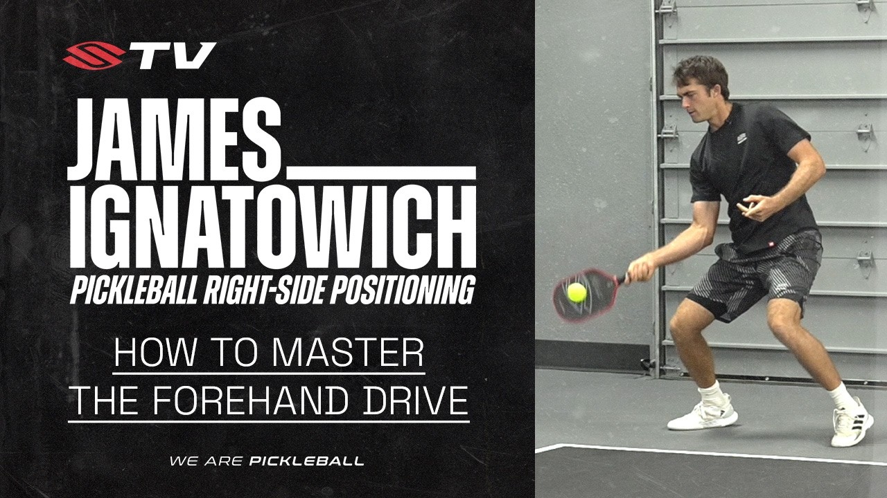 Aggressive Forehand Drive Shot: Pickleball Right-Side Positioning