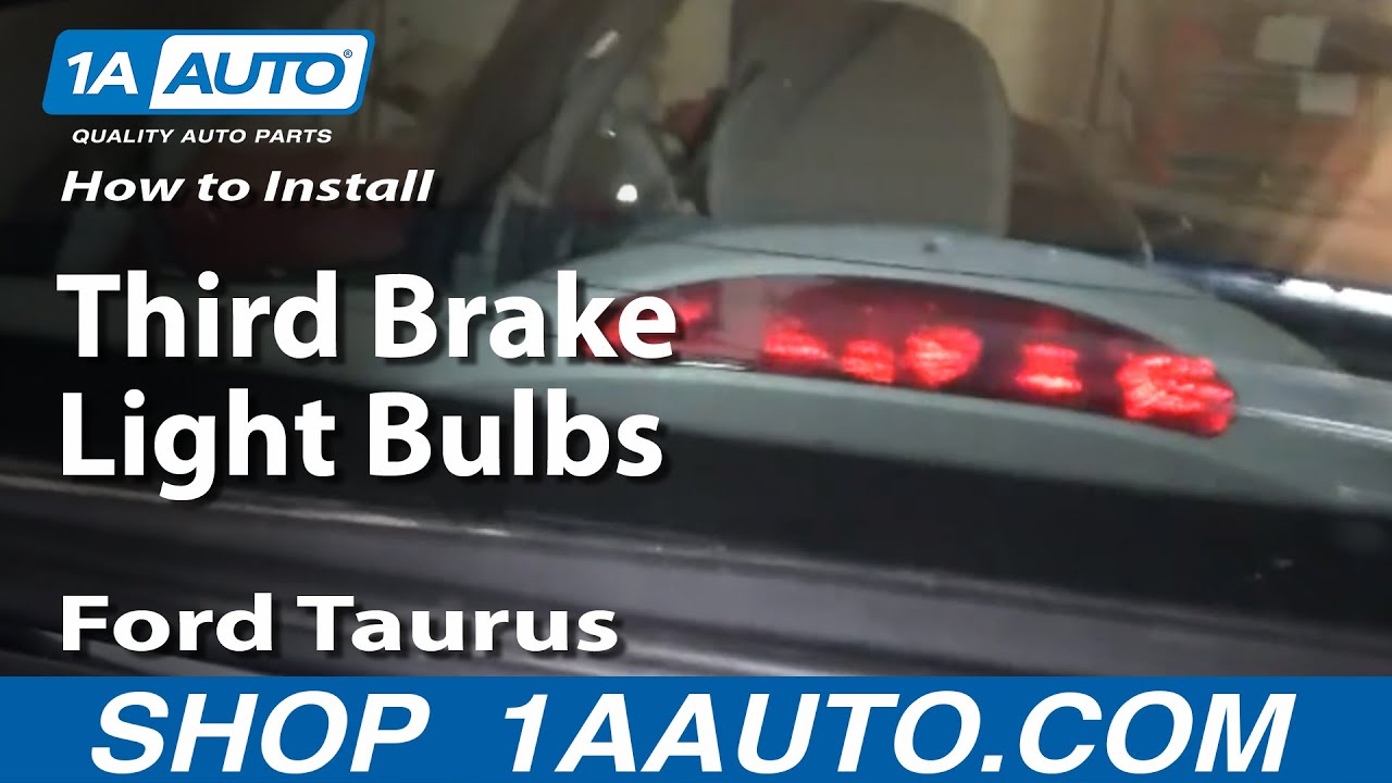 How To Install Replace Third Brake Light Bulbs Ford Taurus ... jeep jk trailer wiring harness 