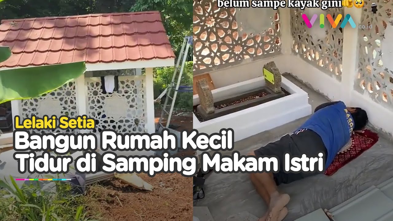 CINTA SEJATI! Pria Ini Buat Rumah Kecil Terdapat Makam Istrinya