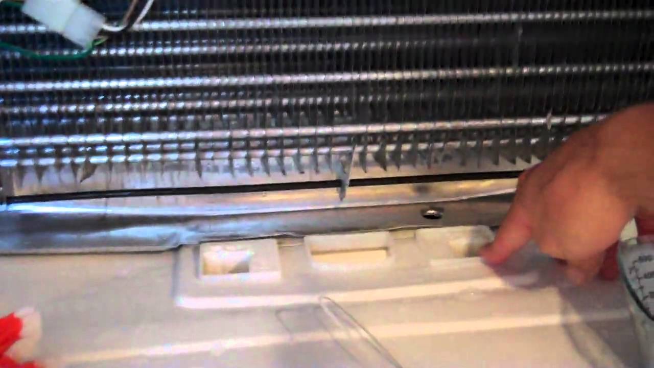 How to fix a leaking refrigerator frozen defrost drain tube YouTube