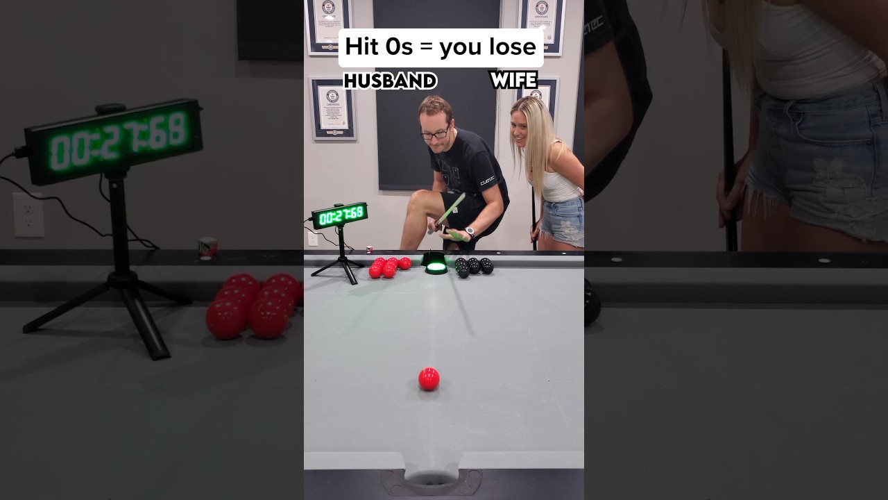 WIFE 🆚 HUSBAND POOL TIMER CHALLENGE ⏳🎱❌✅