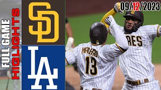San Diego Padres vs Los Angeles Dodgers FULL GAME HIGHLIGHTS  [TODAY] September 12, 2023