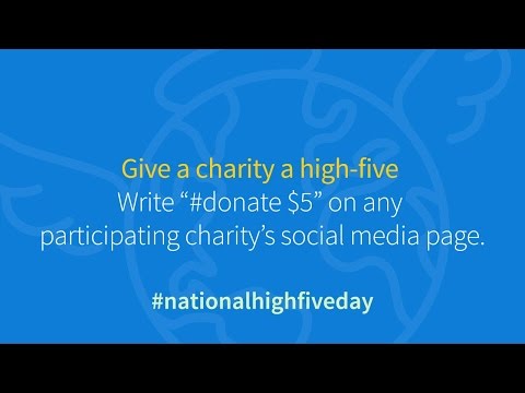 This National High Five Day, social media users can give five and get five for their favorite charities with GoodWorld’s social giving tool, #donate. GoodWorld has partnered with National High Five Day for the Thursday, April 21st event to let people send the ultimate sign of support to the causes they care about. Visit www.goodworld.me/high-five-day to find a list of participating non-profits to send a ‘high-five’. This National High Five Day, social media users can give five and get five for their favorite charities with GoodWorld’s social giving tool, #donate. GoodWorld has partnered with National High Five Day for the Thursday, April 21st event to let people send the ultimate sign of support to the causes they care about. Visit www.goodworld.me/high-five-day to find a list of participating non-profits to send a ‘high-five’.
