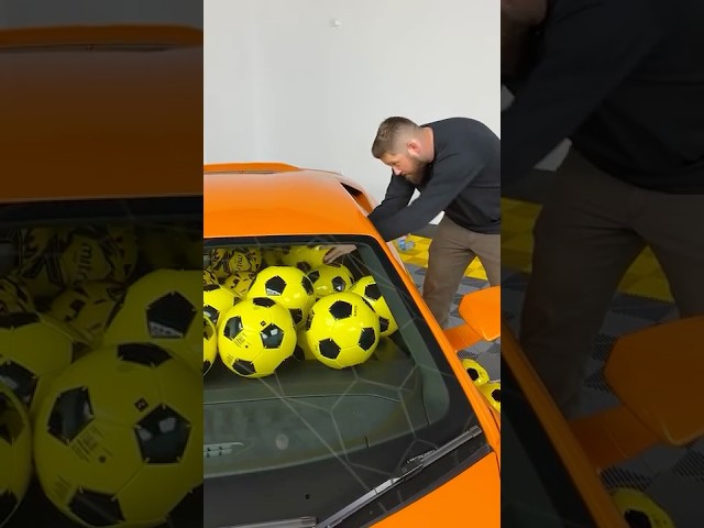 How Many Footballs Fit Inside a Lamborghini? ⚽️