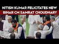 Bihar CM News | Nitish Kumar Felicitates Samrat Choudhary, Asks MLAs To Stand & Applaud