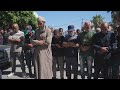 Funeral prayers outside Gaza hospital after at least seven killed in latest Israeli bombardment  - 01:09 min - News - Video