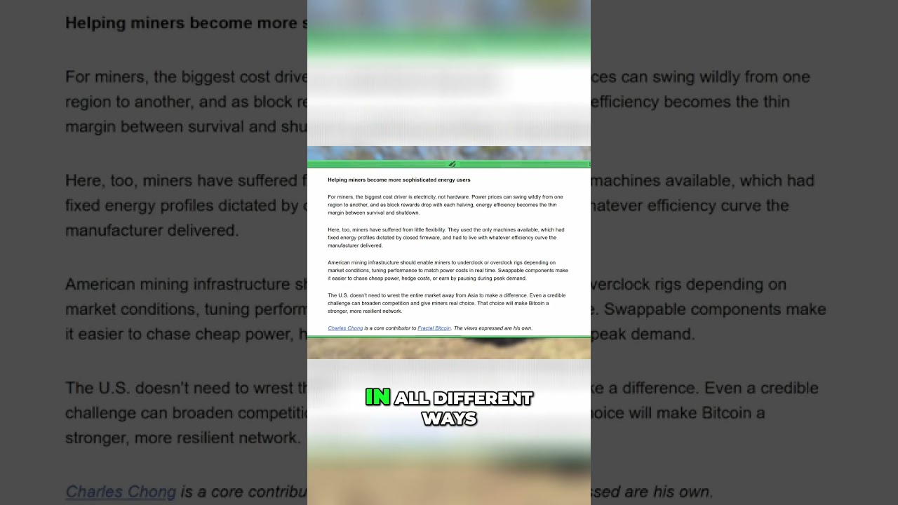 Mining's Biggest Cost: Electricity! How to Gain an Advantage? shorts