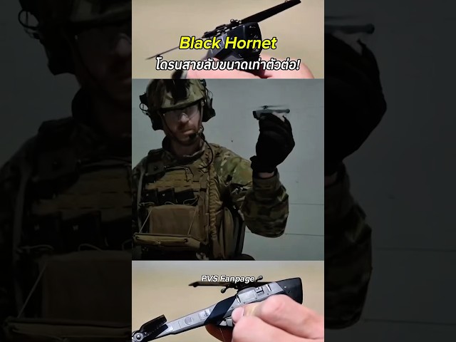 Black Hornet: โดรนสายลับ ขนาดเท่าตัวต่อ! #สาระความรู้ #โดรนจิ๋ว #เทคโนโลยีทหาร #โดรนสอดแนม #shorts