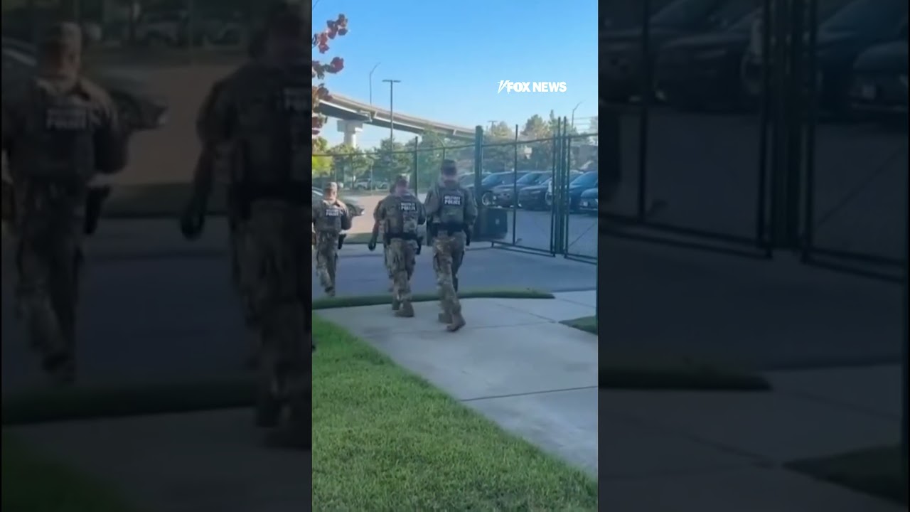 NEW: National Guard troops patrol Memphis, escorted by a local police officer #shorts #us #new #news