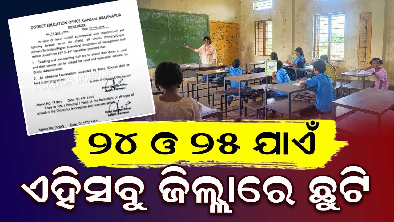 Heavy Rain In Odisha: Schools Closed In 5 Districts, Govt Employees' Leave Cancelled | Argus News