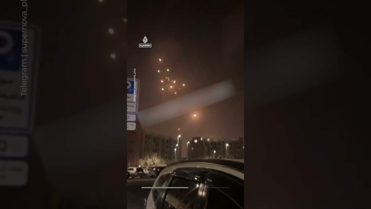 Burning debris from missile interceptions showers Dubai | AJ shorts