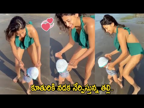 Actress Shriya Saran enjoys vacation with her daughter in Goa Actress Shriya Saran enjoys vacation with her daughter in Goa
