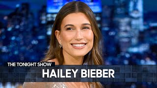 Hailey Bieber Talks Justin Bieber, Hannah Montana and Her Skin-Care Line Rhode | The Tonight Show