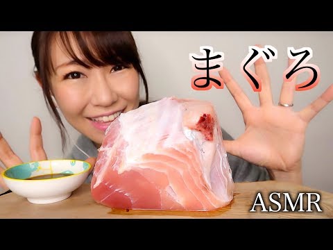 【ASMR】マグロの塊を丸ごと食べる音